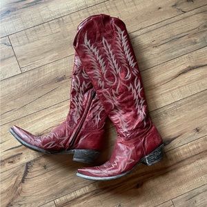 Woman’s old gringo cowgirl boots - red - Size 8B